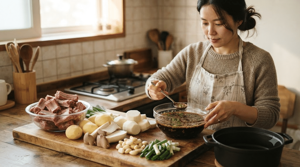 돼지갈비찜 레시피 3가지|간장·매운돼지갈비찜 양념 비율과 핏물·데치기 차이